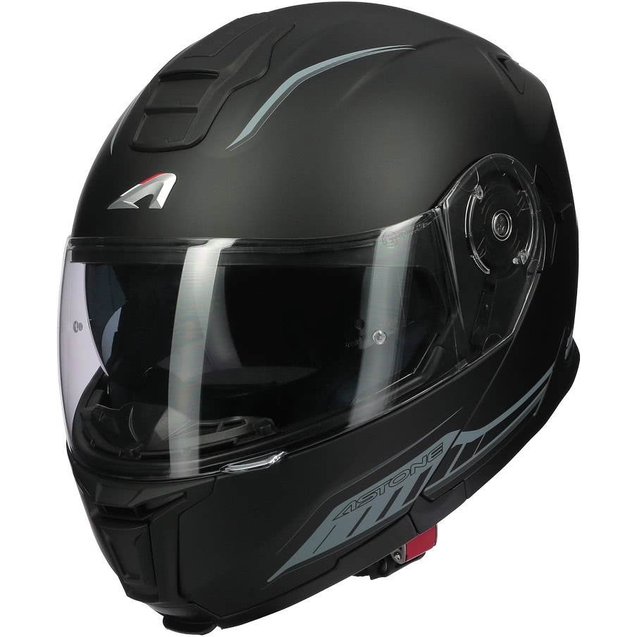 Modular Motorcycle Helmet Astone RT 1200 Evo DARK SIDE Black Matt Gray