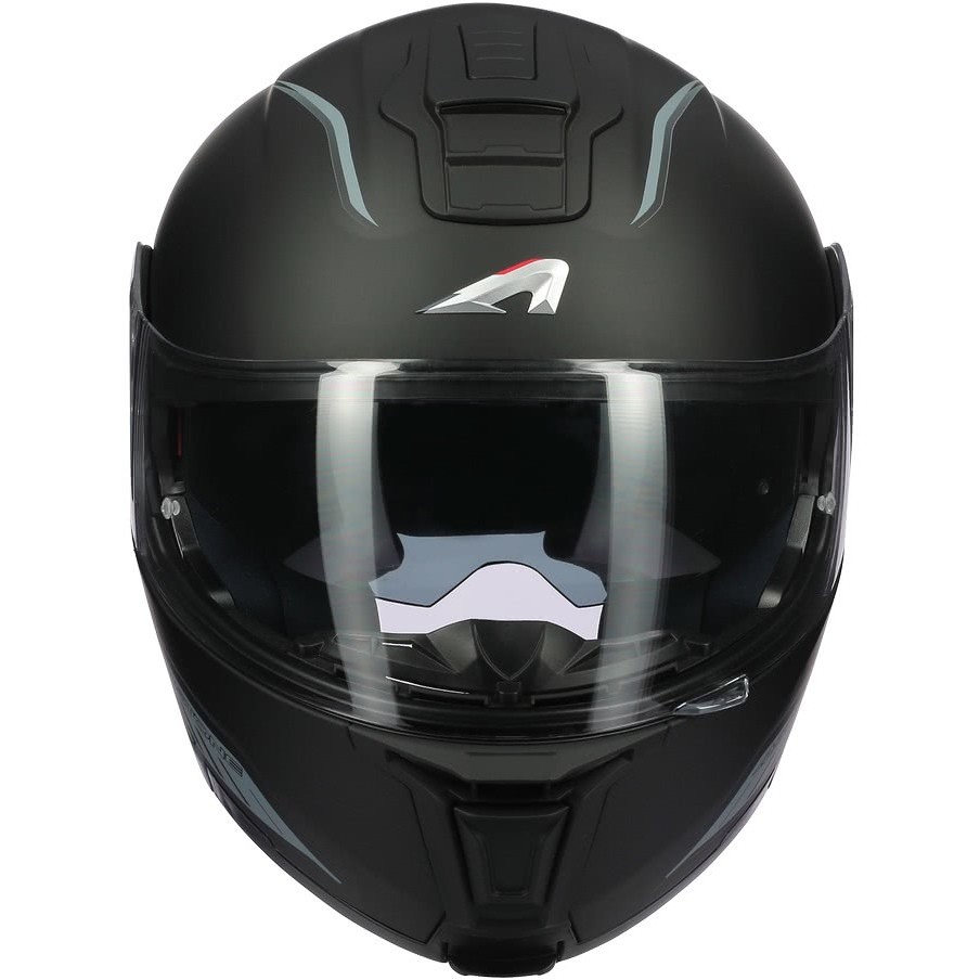 Modular Motorcycle Helmet Astone RT 1200 Evo DARK SIDE Black Matt Gray