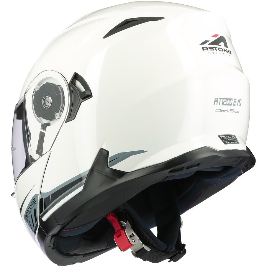 Modular Motorcycle Helmet Astone RT 1200 Evo DARK SIDE Glossy White