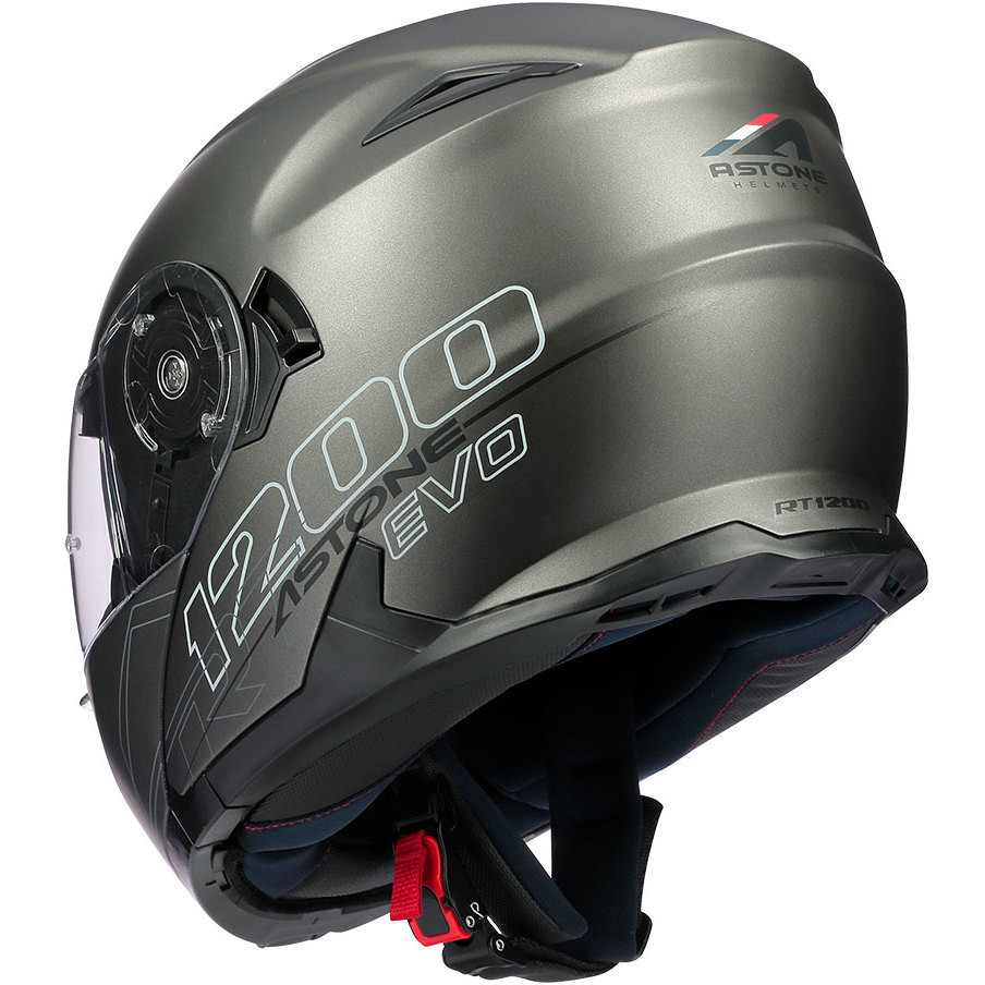 Modular Motorcycle Helmet Astone RT 1200 Evo Monocolor Matt Titanium