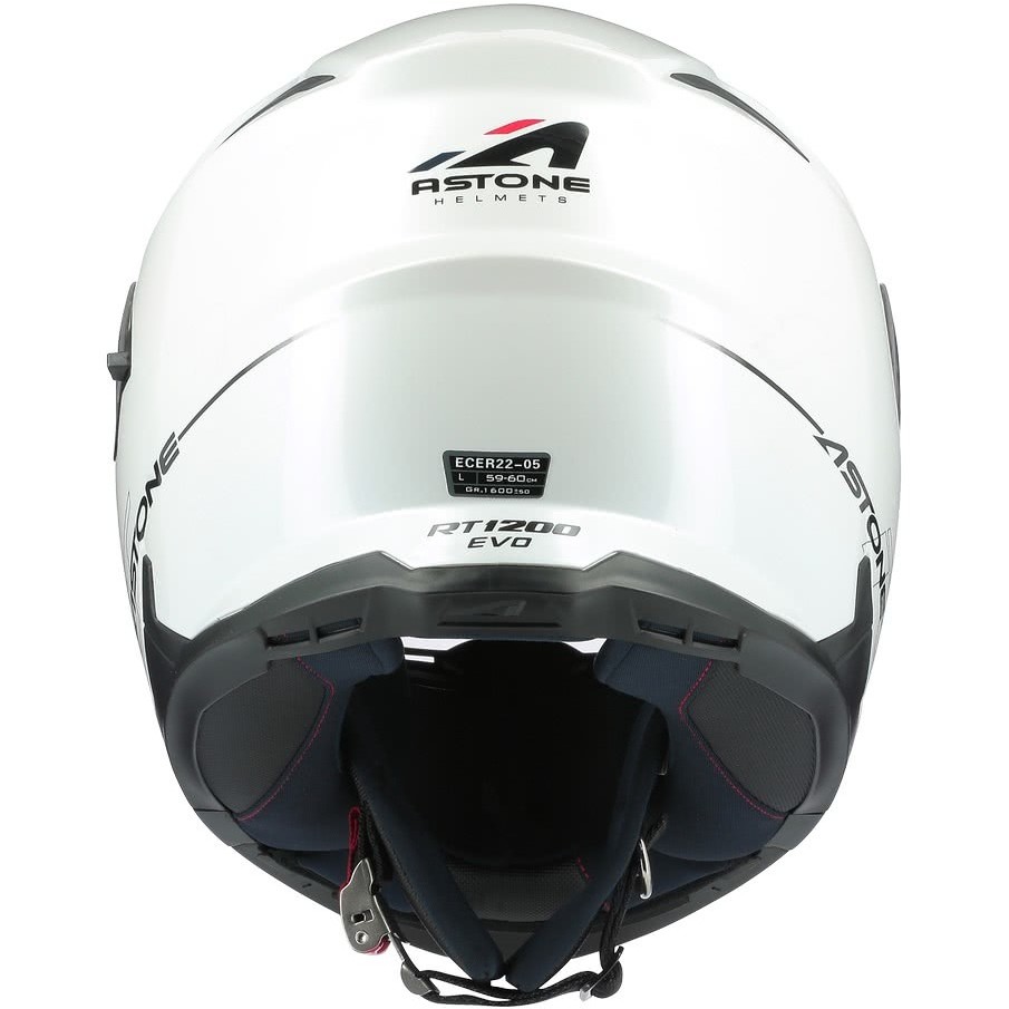 Modular Motorcycle Helmet Astone RT 1200 Evo Single Color White