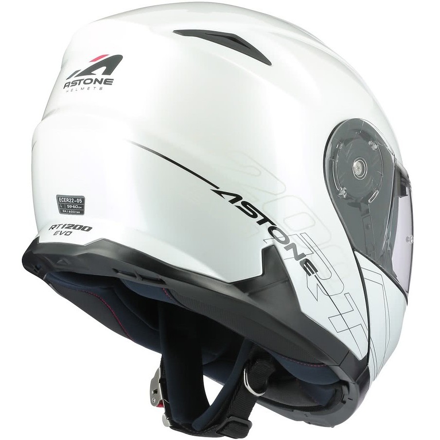 Modular Motorcycle Helmet Astone RT 1200 Evo Single Color White