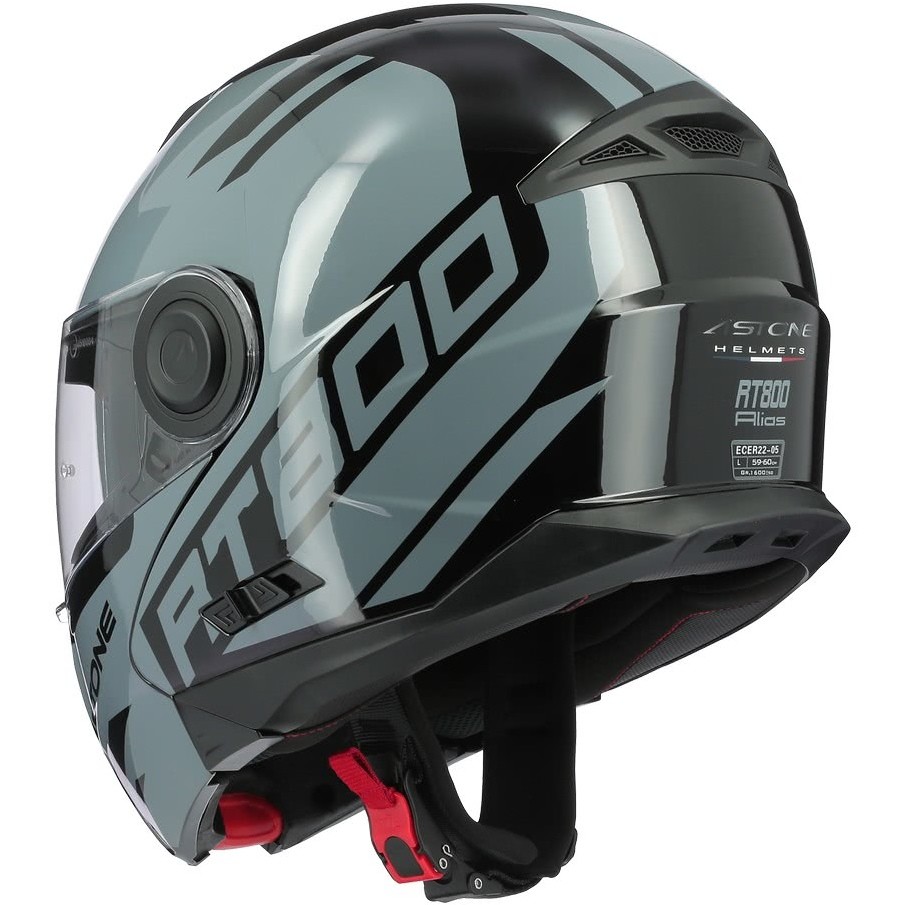 Modular Motorcycle Helmet Astone RT800 ALIAS Black Dark Gray