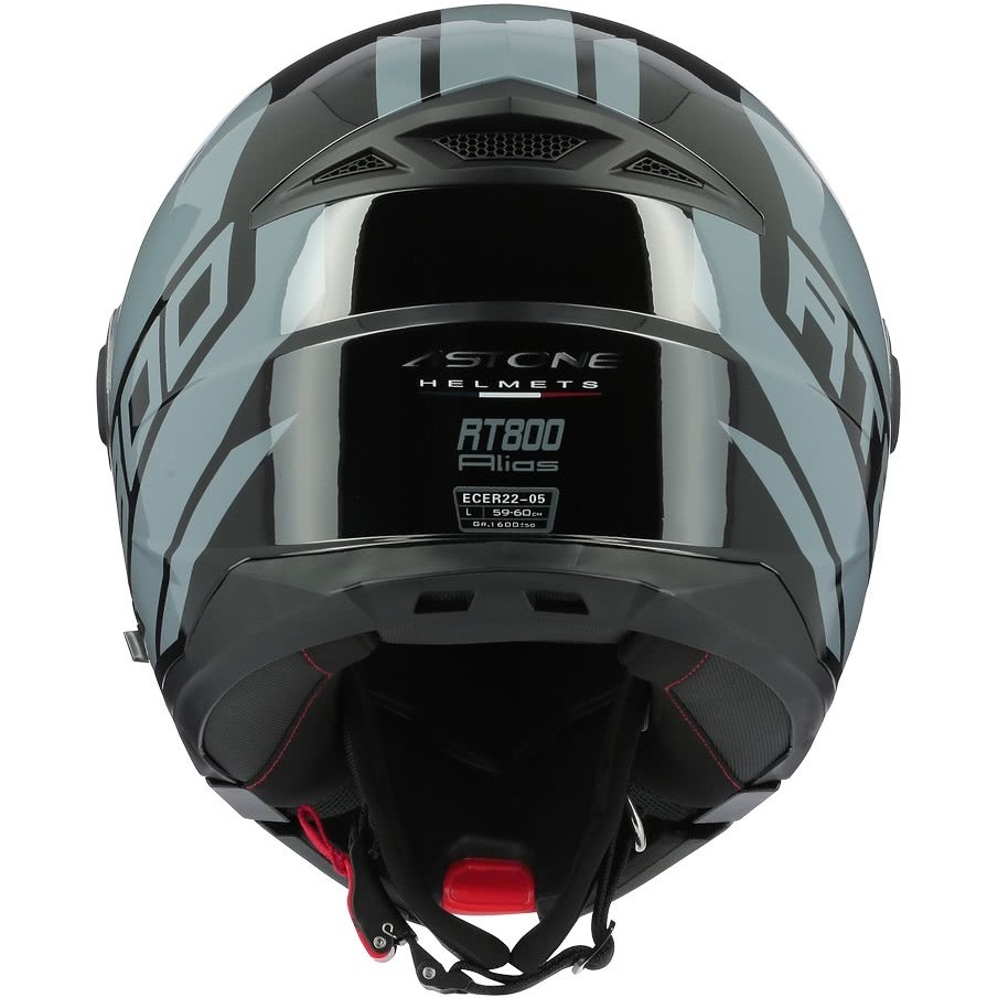 Modular Motorcycle Helmet Astone RT800 ALIAS Black Dark Gray