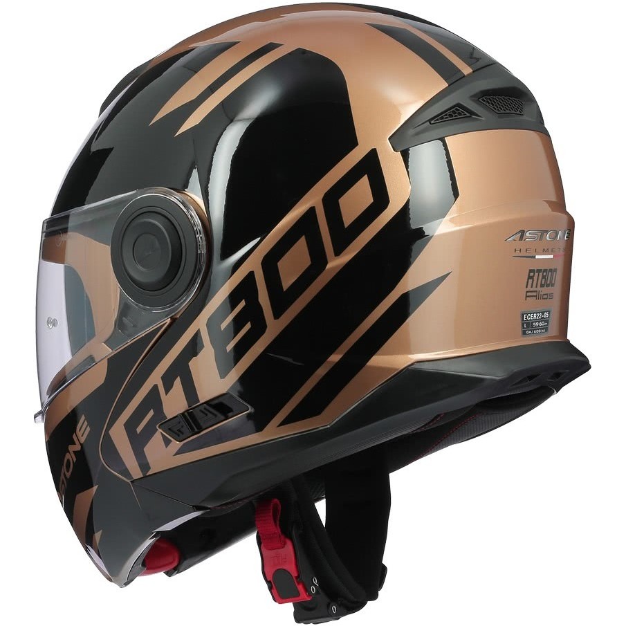 Modular Motorcycle Helmet Astone RT800 ALIAS Glossy Gold
