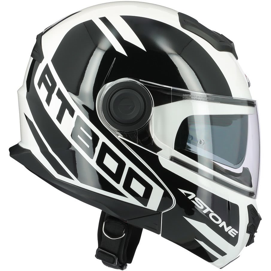 Modular Motorcycle Helmet Astone RT800 ALIAS Glossy White