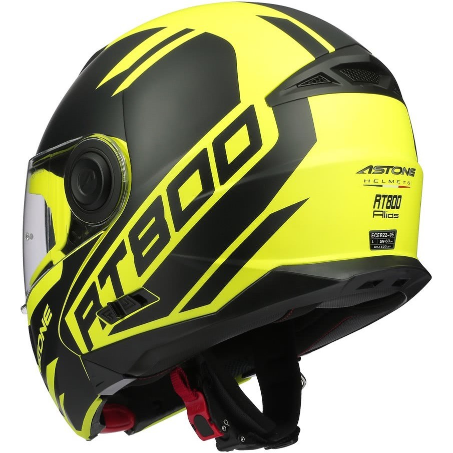 Modular Motorcycle Helmet Astone RT800 ALIAS Matt Fluo Yellow