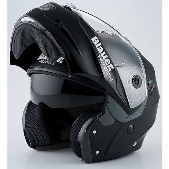 Modular Motorcycle Helmet Blauer Sky Sunroof New 2014 Matt Black-Black