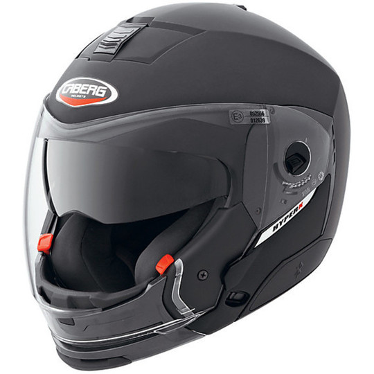 Modular Motorcycle Helmet Caberg Hyper-X Matte Black With Detachable Chin