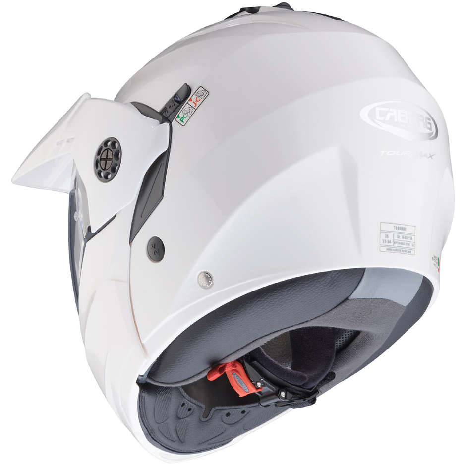 Modular Motorcycle Helmet Caberg Model Tourmax Metal White