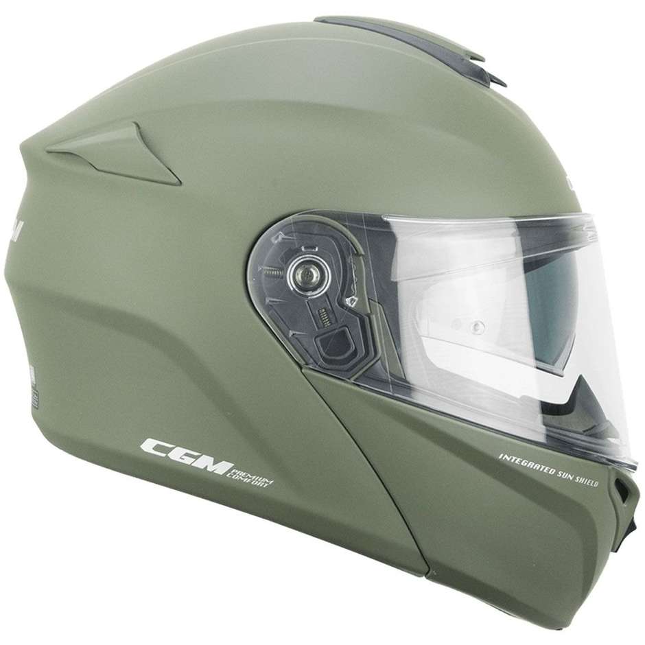 Modular Motorcycle Helmet CGM 508A P / J BERLIN Matt Green