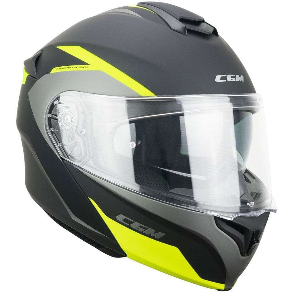Modular Motorcycle Helmet CGM 508G DRESDA Yellow Fluo Matt