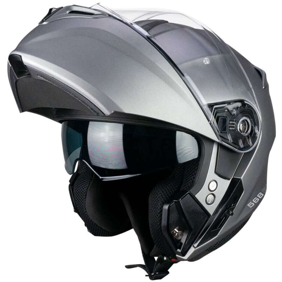 Modular Motorcycle Helmet CGM 568A BER MONO Satin Anthracite