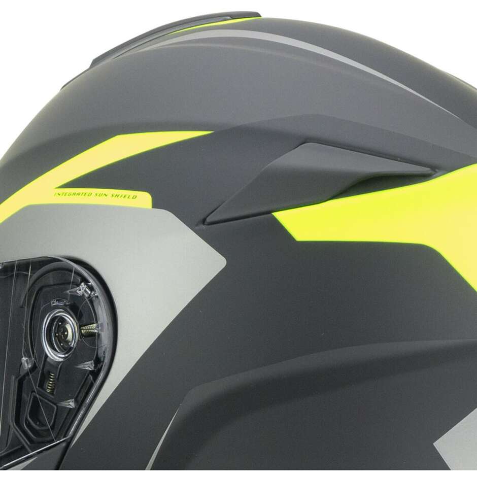 Modular Motorcycle Helmet CGM 568G BER DRESDA Graphite Yellow fluo opaque