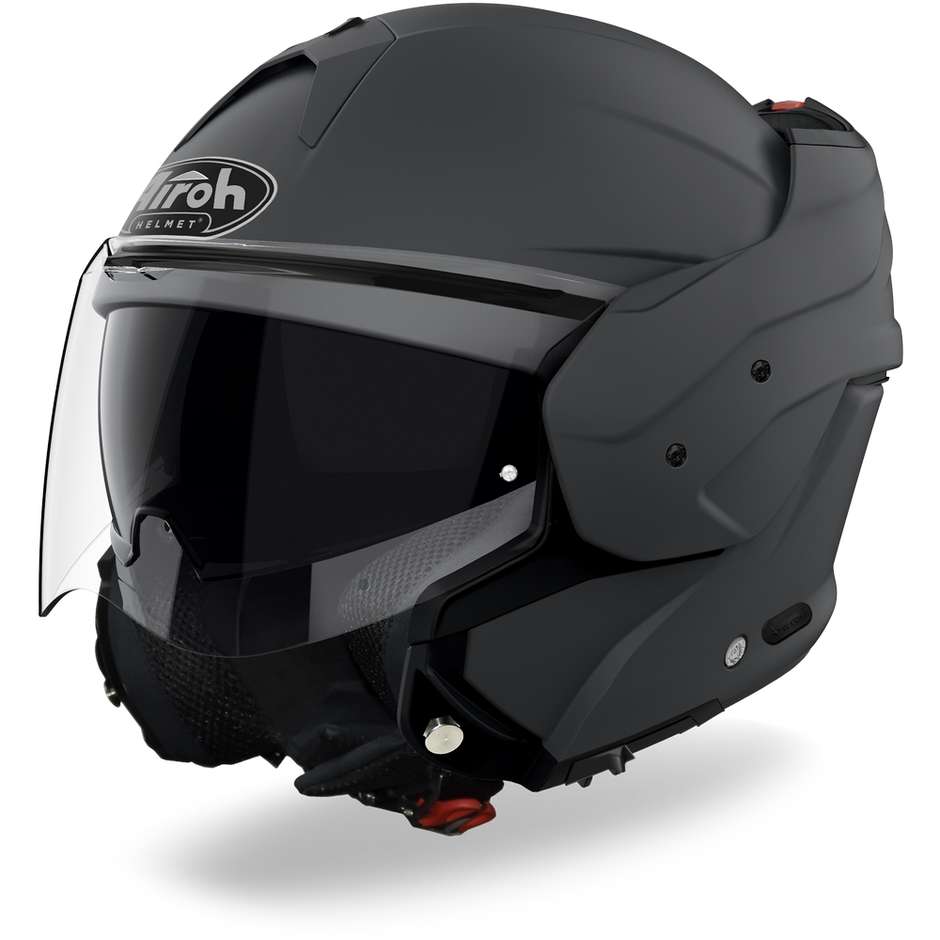 Modular Motorcycle Helmet Double Homologation P / J Airoh MATHISSE Color Dark Gray Opaque