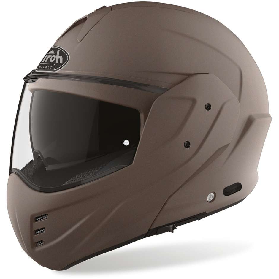 Modular Motorcycle Helmet Double Homologation P / J Airoh MATHISSE Matt Bronze Color Opaque