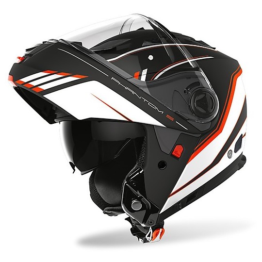 Modular Motorcycle Helmet Double Homologation P / J Airoh PHANTOM S Beat Orange Matt