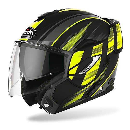 Modular Motorcycle Helmet Double Homologation P / J Airoh REV 19 Ikon Matt Yellow