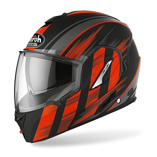 Modular Motorcycle Helmet Double Homologation P / J Airoh REV 19 Ikon Orange Matt