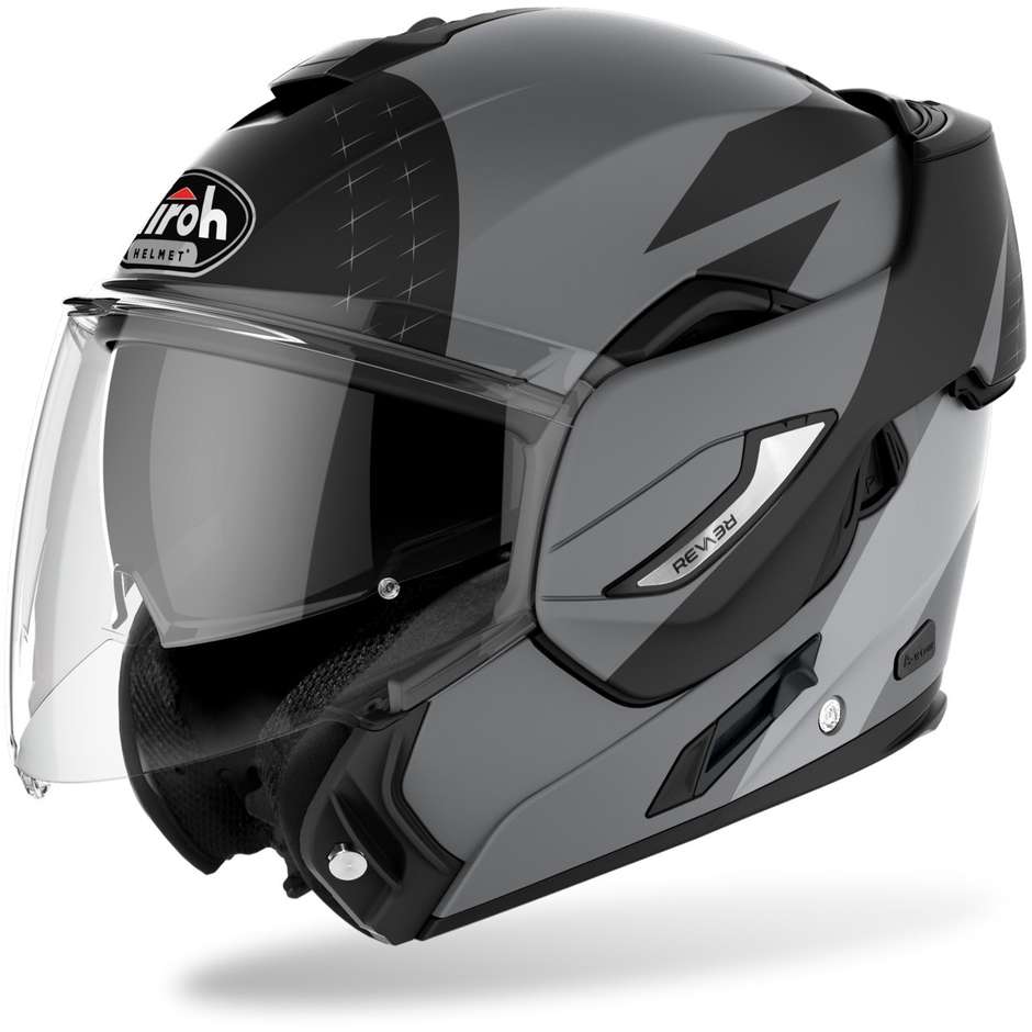 Modular Motorcycle Helmet Double Homologation P / J Airoh REV 19 LEADEN Matt Anthracite
