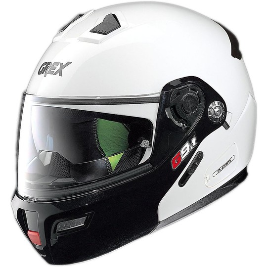 Modular Motorcycle Helmet G9.1 Evolve Couplè N-COM White Metal