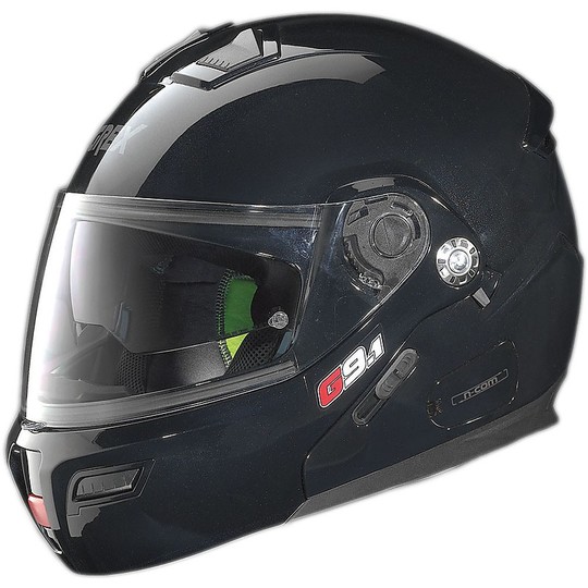 Modular Motorcycle Helmet G9.1 Evolve Kinetic N-COM Black Lucido