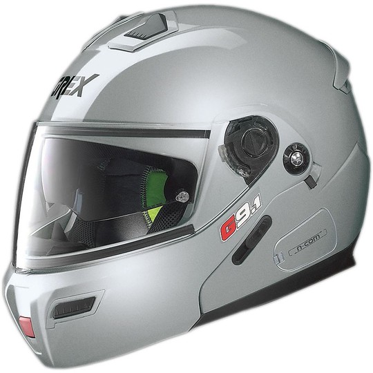 Modular Motorcycle Helmet G9.1 Evolve Kinetic N-COM Shiny Silver