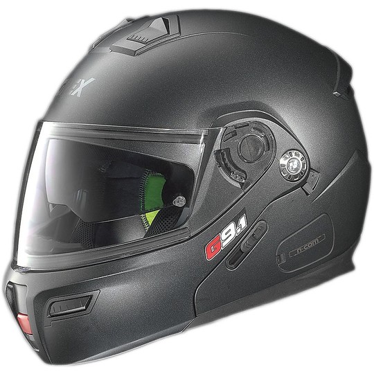 Modular Motorcycle Helmet Grex G9.1 Evolve Kinetic N-COM Black Graphite