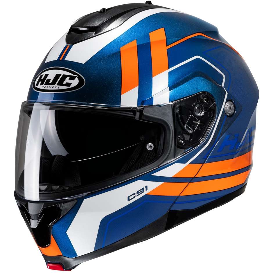 Modular Motorcycle Helmet Hjc C91 OCTO MC27 Blue Orange