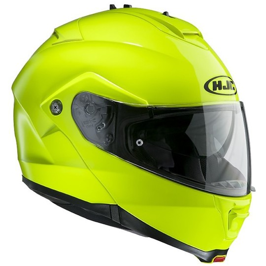 Modular Motorcycle Helmet HJC IS-MAX 2 Double Visor Yellow Fluo