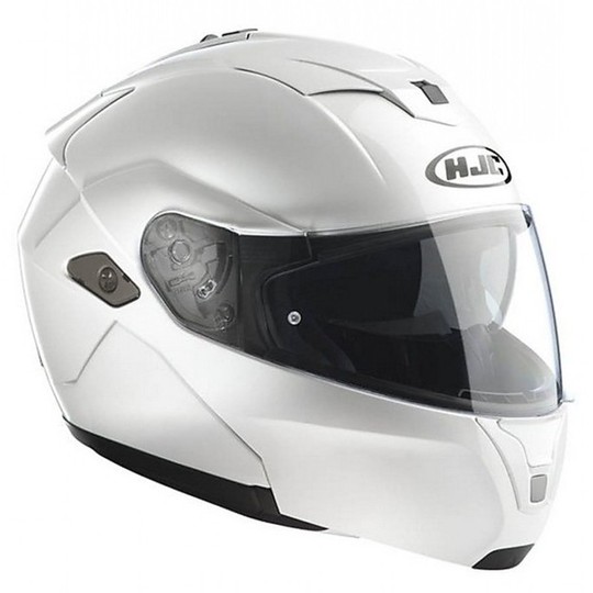 Modular Motorcycle Helmet HJC SYMAX III Sunroof Pearl White
