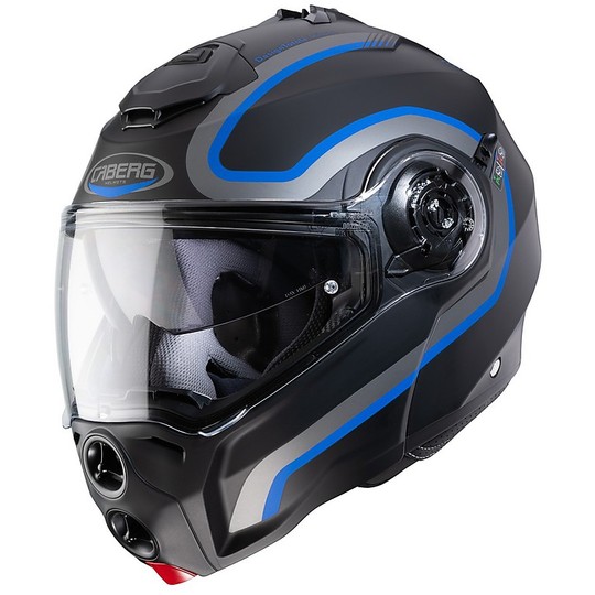 Modular Motorcycle Helmet Homologated P / J Caberg DROID PURE Matt Black Anthracite Blue