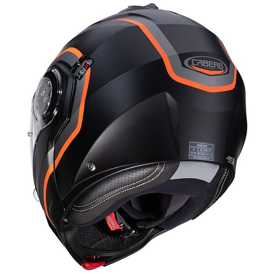 Modular Motorcycle Helmet Homologated P / J Caberg DROID PURE Matt Black Anthracite Orange