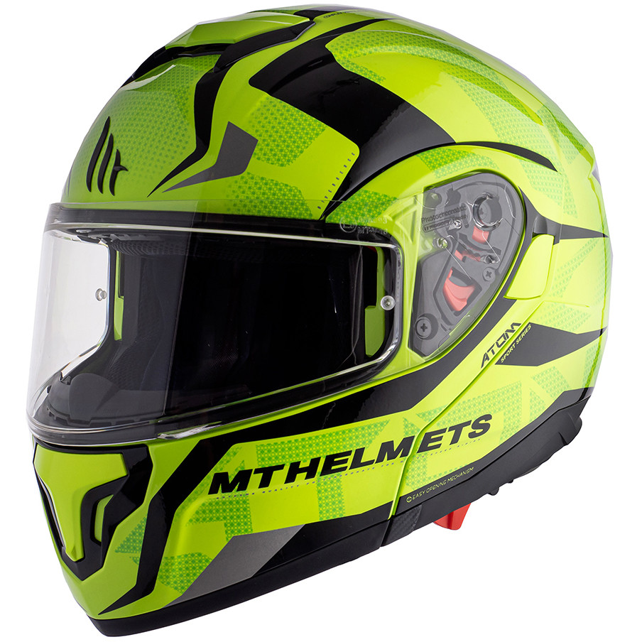 Modular Motorcycle Helmet Homologated P / J Mt Helmet ATOM  sv Divergence F1 Fluo Yellow