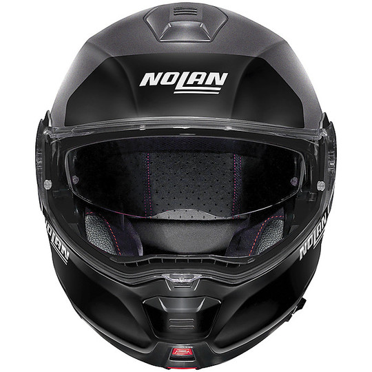 Modular Motorcycle Helmet Homologated P / J Nolan N100.5 Plus DISTINCTIVE N-Com 024 Lava Gray Opaque Red