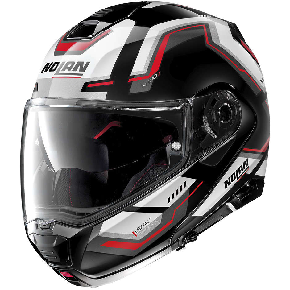 Modular Motorcycle Helmet Homologation P / J Nolan N100.5 UPWIND N-Com 061 Glossy Red