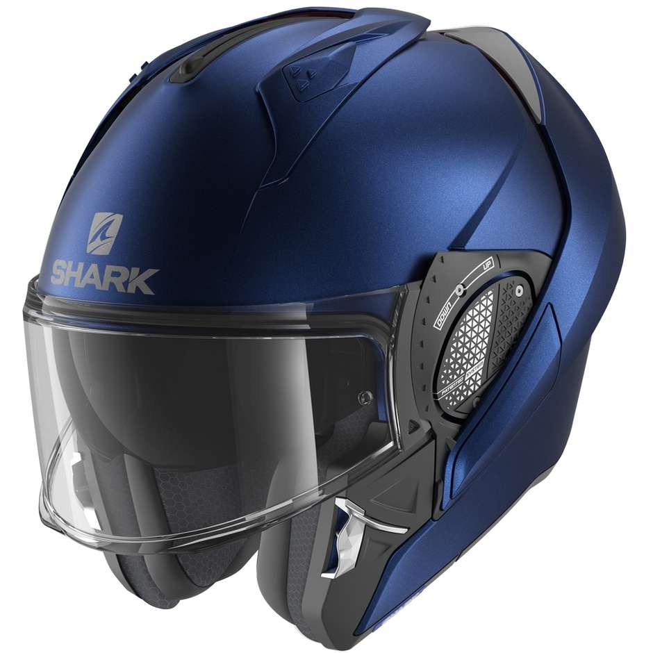 Modular Motorcycle Helmet In Shark EVO GT BLANK Matt Blue