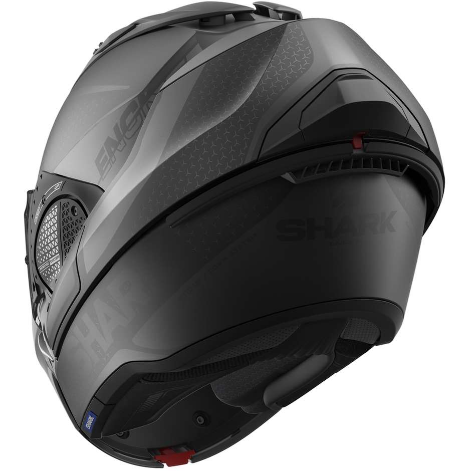 Modular Motorcycle Helmet In Shark EVO GT ENCKE Matt Anthracite Black