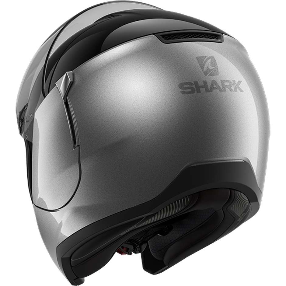 Modular Motorcycle Helmet In Shark EVOJET DUAL BLANK Anthracite Black Anthracite