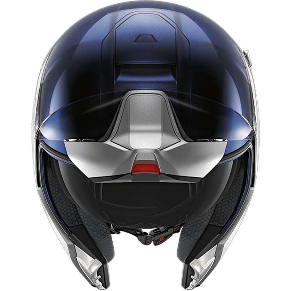 Modular Motorcycle Helmet In Shark EVOJET DUAL BLANK Gray Blue Matt Gray
