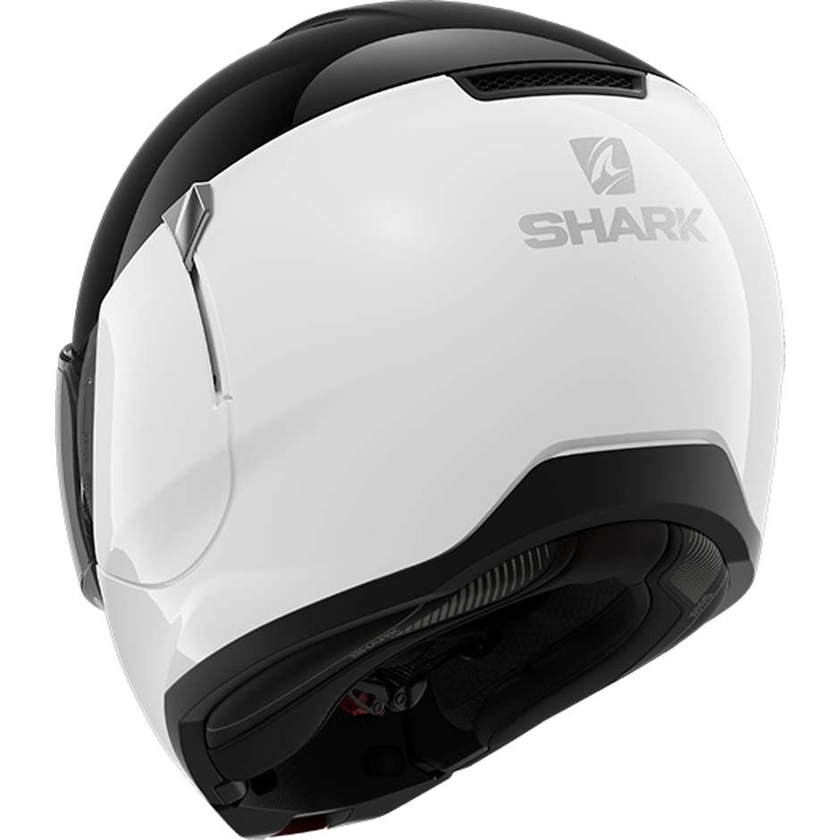 Modular Motorcycle Helmet In Shark EVOJET DUAL BLANK White Black White