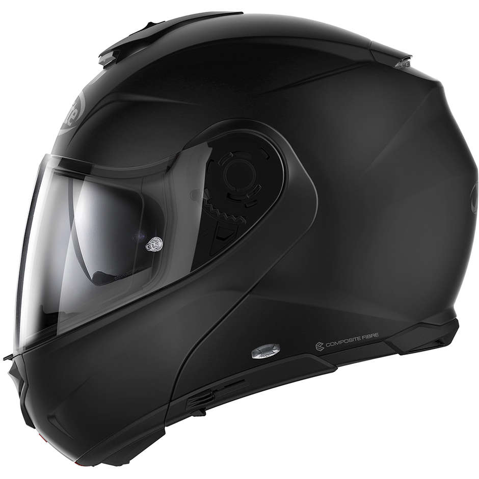 Modular Motorcycle Helmet in X-Lite X-1005 ELEGANCE Fiber N-Com 004 Matt Black