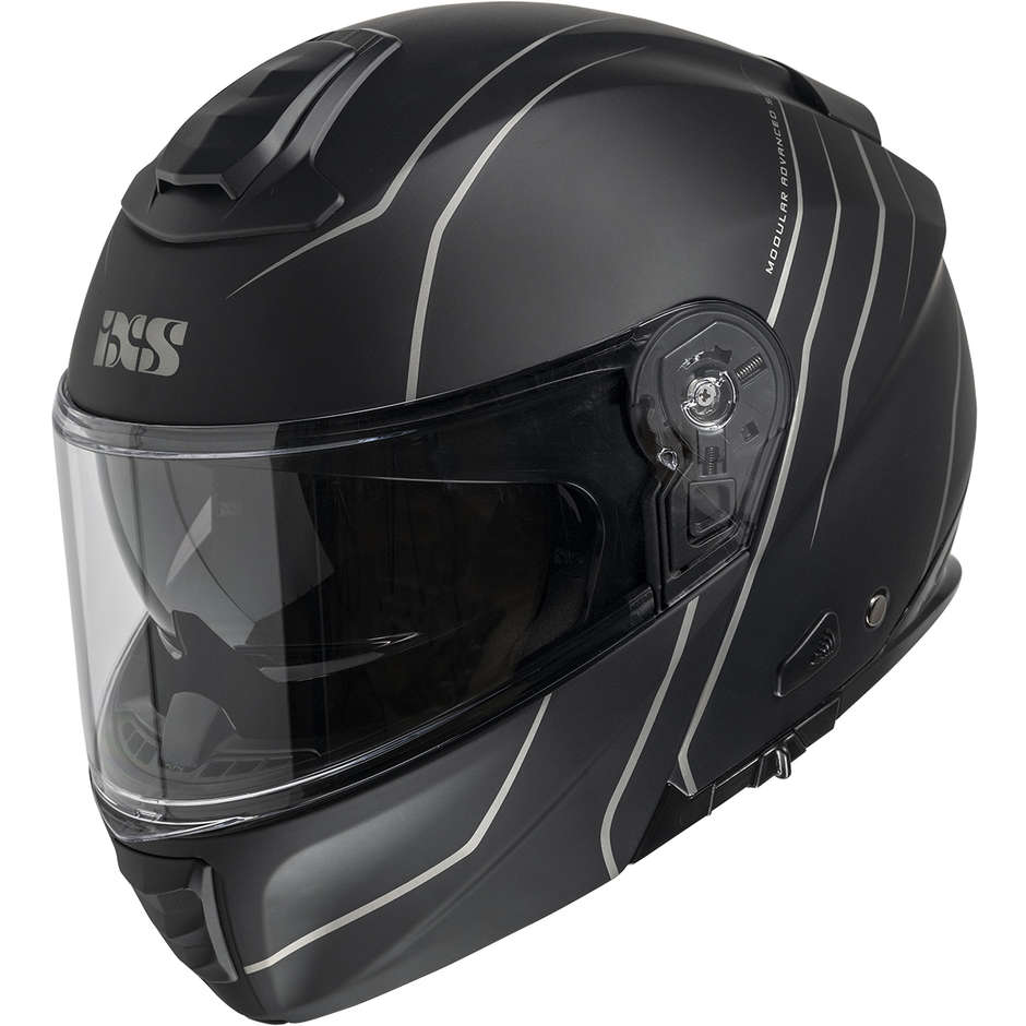 Modular Motorcycle Helmet Ixs 460 FG 2.0 Matt Black Gray