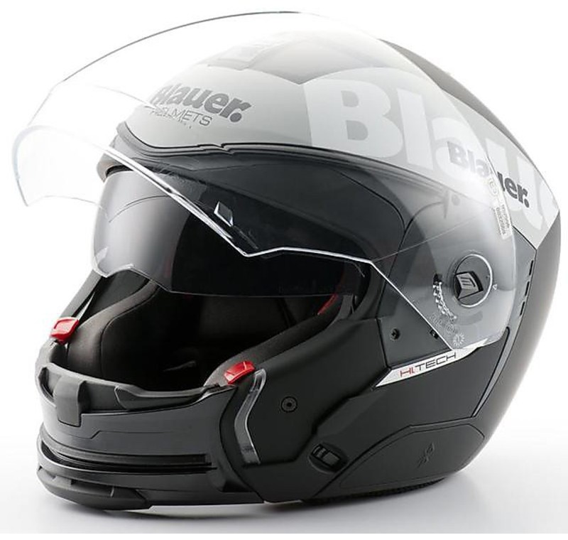 Modular Motorcycle Helmet Jet Black Matte Crossover Blauer mobile For