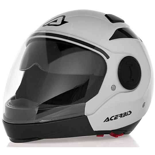 Modular Motorcycle Helmet Jet Black Sunrise Acerbis Black Double Visor