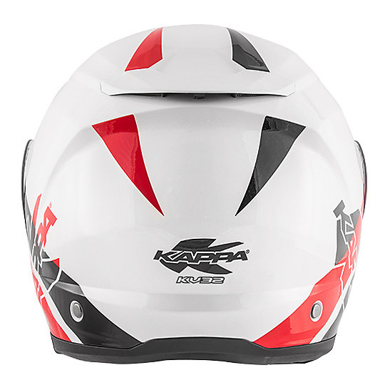 Modular Motorcycle Helmet Kappa KV32 ORLANDO Linear Glossy White