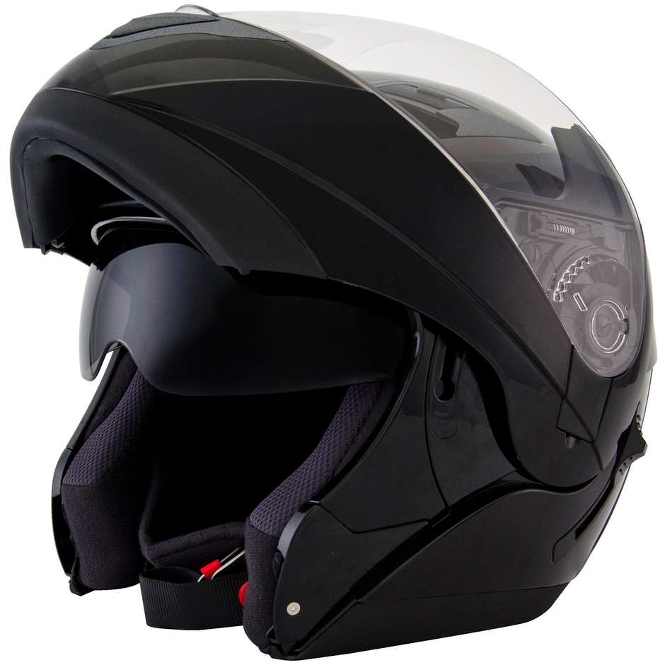 Modular Motorcycle Helmet KYT CONVAIR PLAIN Black