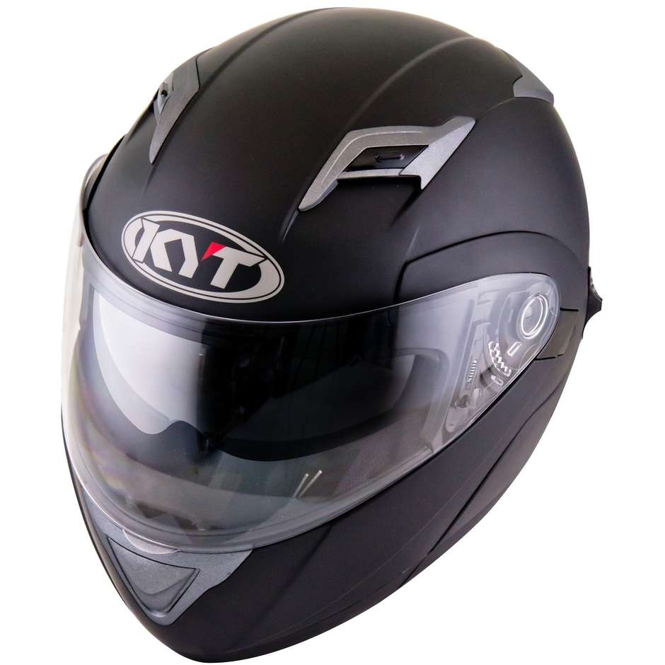 Modular Motorcycle Helmet KYT CONVAIR PLAIN Matt Black