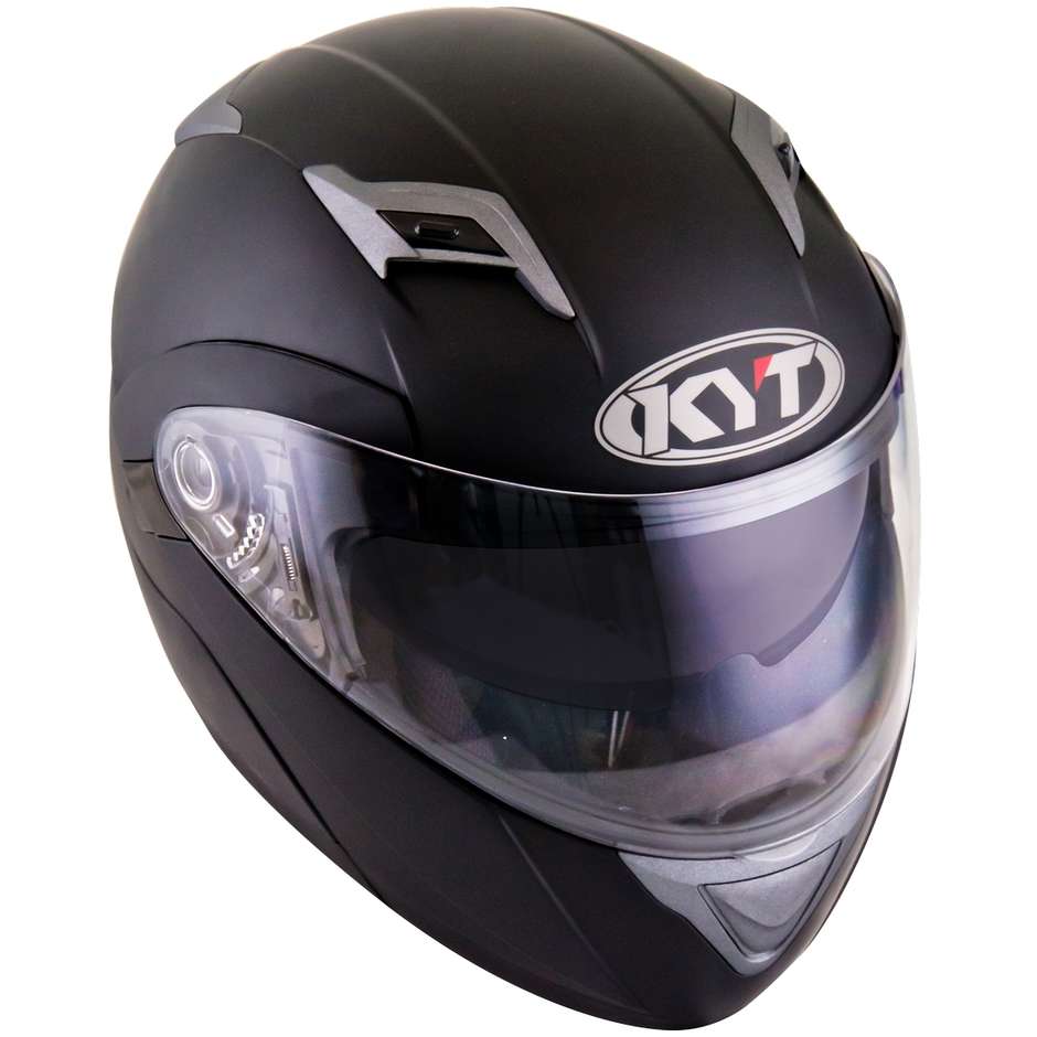 Modular Motorcycle Helmet KYT CONVAIR PLAIN Matt Black