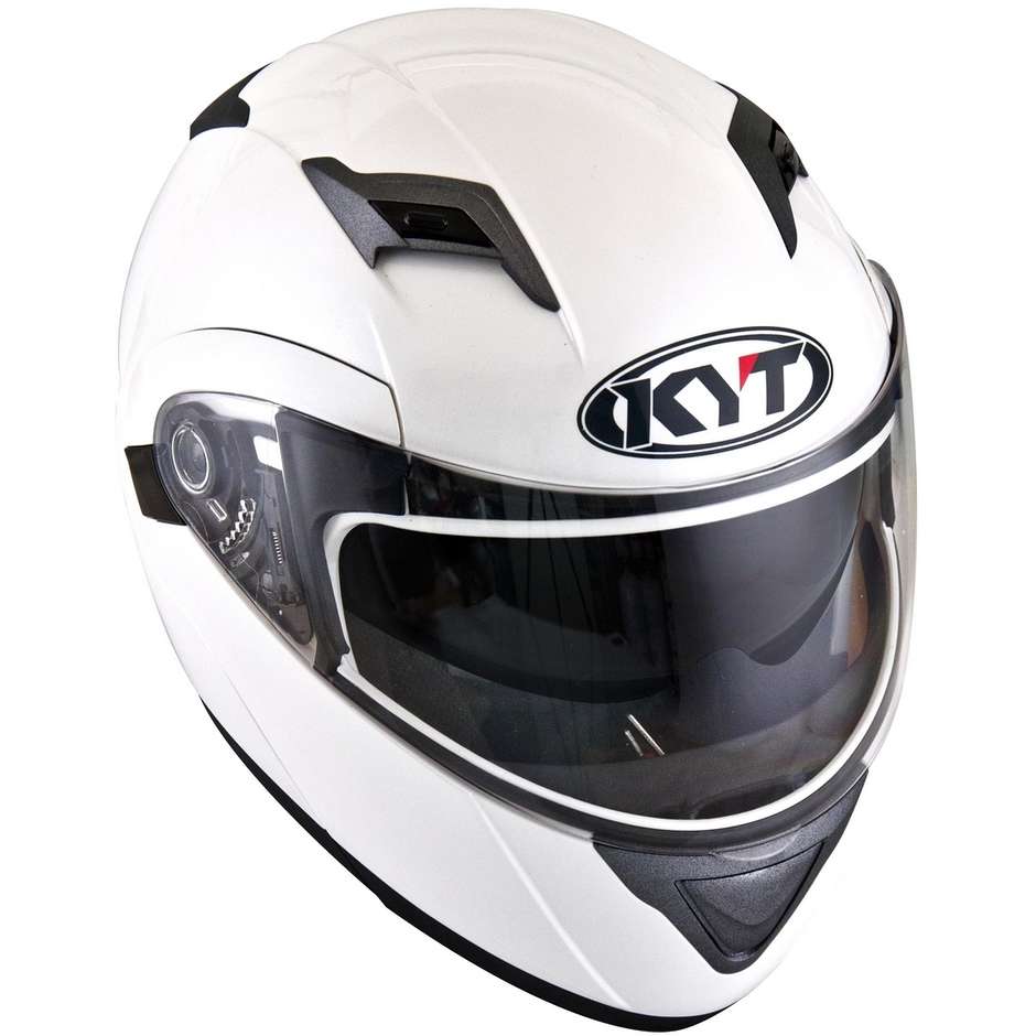 Modular Motorcycle Helmet KYT CONVAIR PLAIN PEARL White